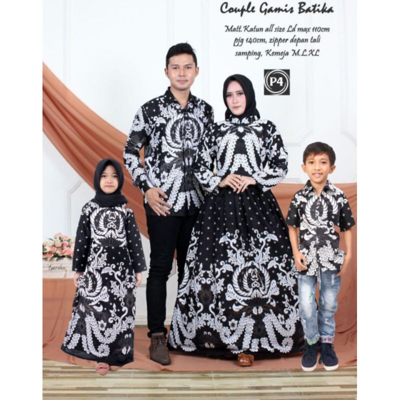 Baju batik Batik  Pria Gamis Batik Couple Keluarga • Sarimbit Batik • TERLENGKAP • TERBARU • 8254