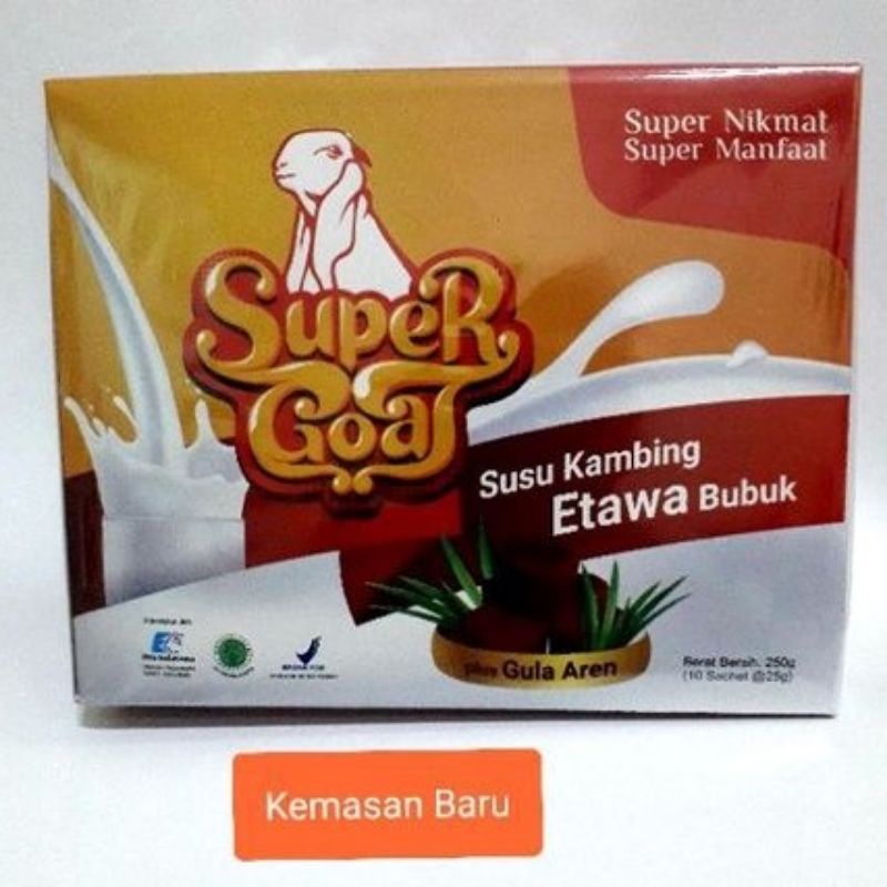 

Supergoat Susu Kambing Etawa Bubuk 250gr Dengan Gula Aren