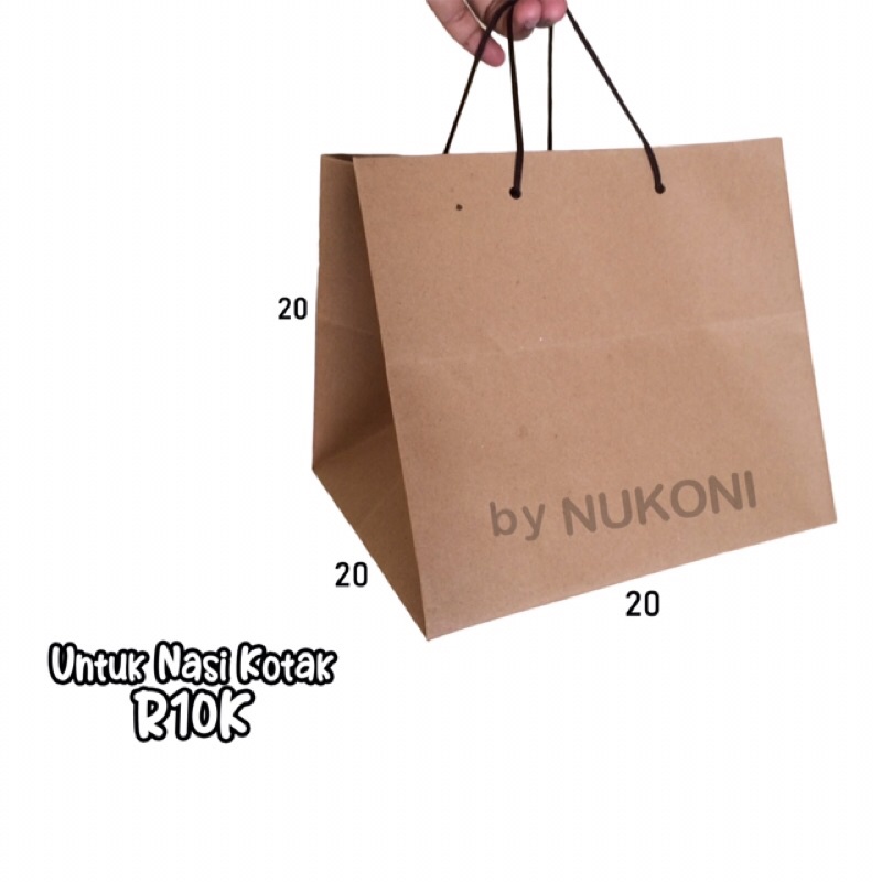 

PAPER BAG NASI KOTAK UKURAN 20x20x20