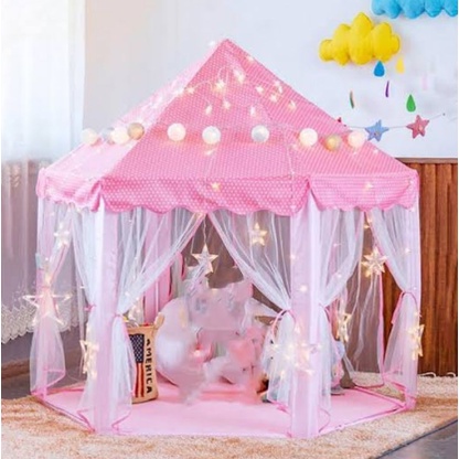 TENDA BERMAIN ANAK CAMPING LIPAT PRINCESS INDOOR OUTDOOR