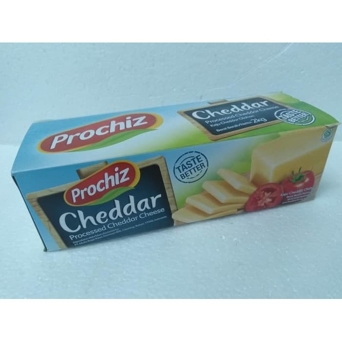 

Cheese Keju Cheddar Prochiz Premium 2 KG Block Cheese