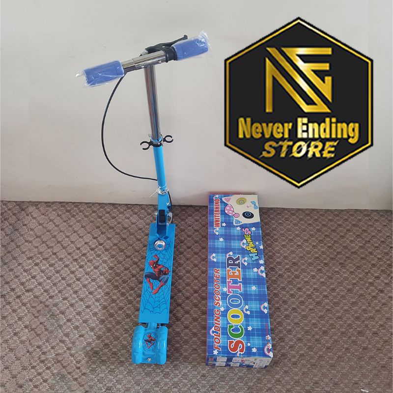 Scooter Otoped Anak Gambar Karakter Menarik Cocok Untuk Hadiah Free Bell Rem Tangan Roda Menyala