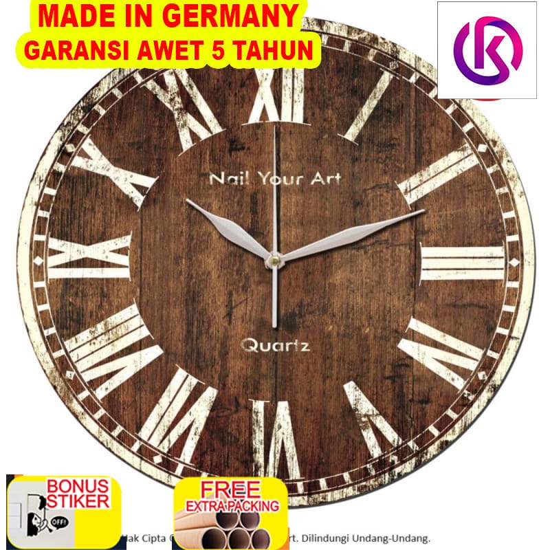 

Promo Jam Dinding Unik Artistik - ROSEWOOD Wall Clock