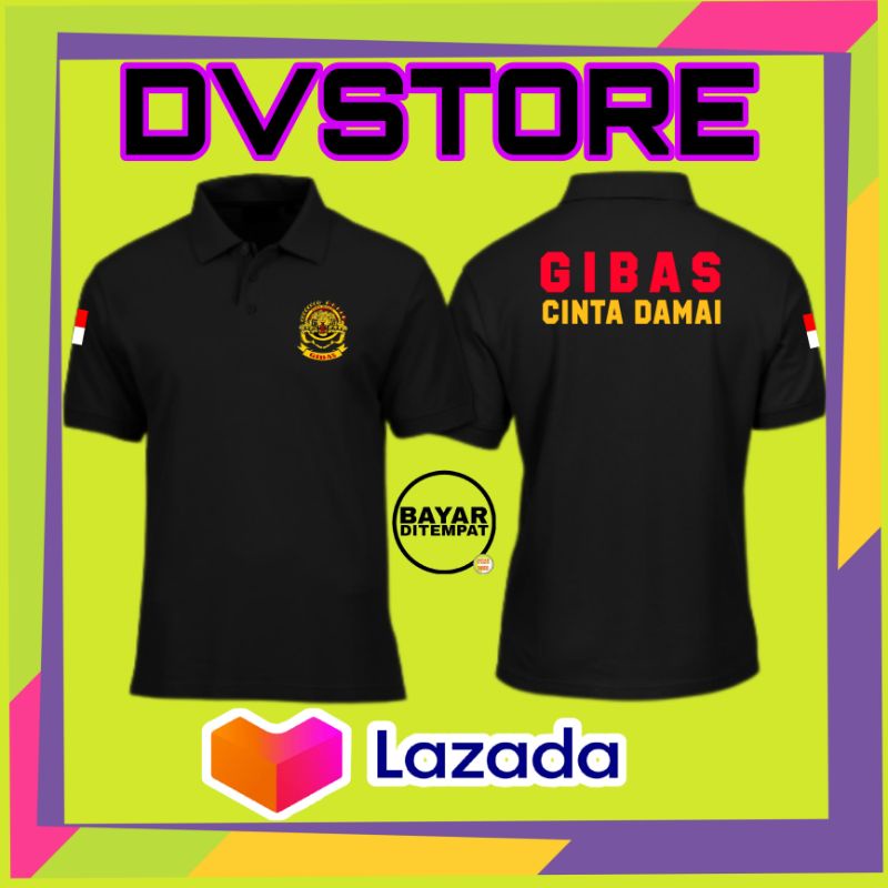 Kaos Ormas Gibas Cinta Damai//Kaos Ormas Gibas//Atribut Gibas//Kaos Gibas Terbaru//Kaos Kerah Gibas/