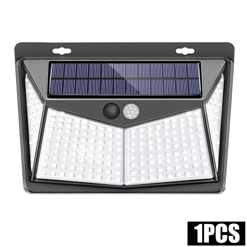 AMARYLLIS Lampu Solar Panel Sensor Gerak Outdoor Waterproof 208 LED Cool White 1 PCS