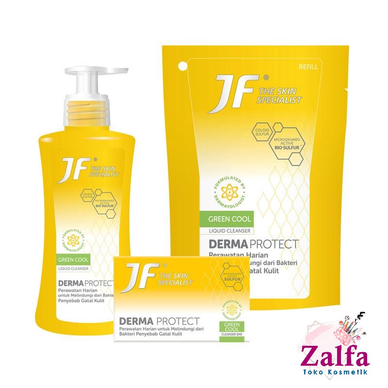 JF SULFUR Derma Protect Green Cool Botol 200ml /Refill 200ml