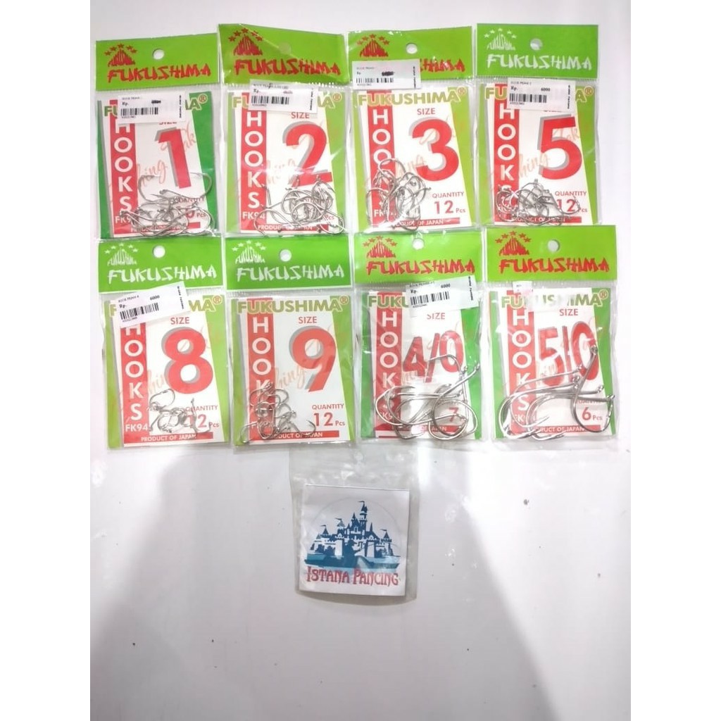 Mata Kail Fukushima Hooks Size No. 1,2,3,5,8,9,4/0,5/0 PANCING MANCING MANIA