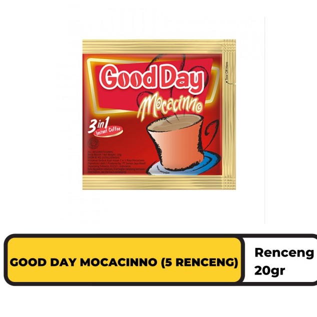 

MURAH Good Day Mocacinno Sachet 20gr - 5 RENCENG (50 Sachet)