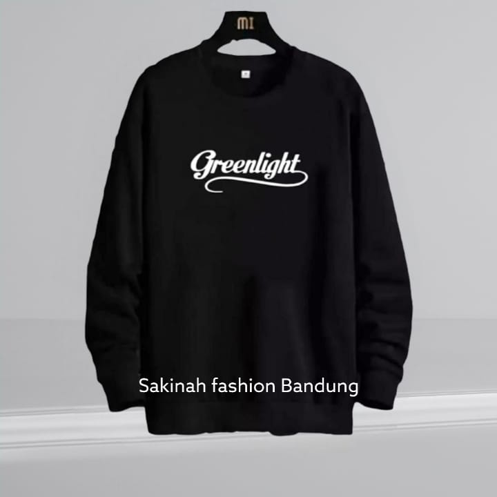 CREWNECK GREENLIGHT PRIA - WANITA  TERBARU / KOREAN STYLE BAHAN FLEECE KATUN LEMBUT DAN TEBAL