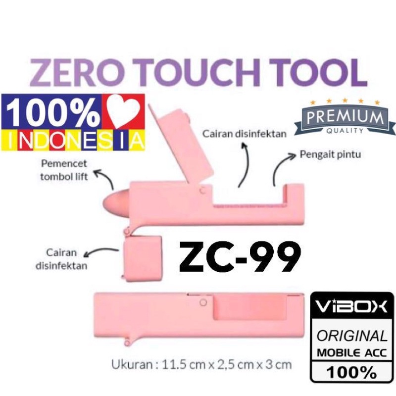 Ready Stok vibox Zero Contact Tools zc-99 Alat Pelindung Diri Anti Sentuh Virus Hand Sanitizer Gel Disinfektan Spray Tool