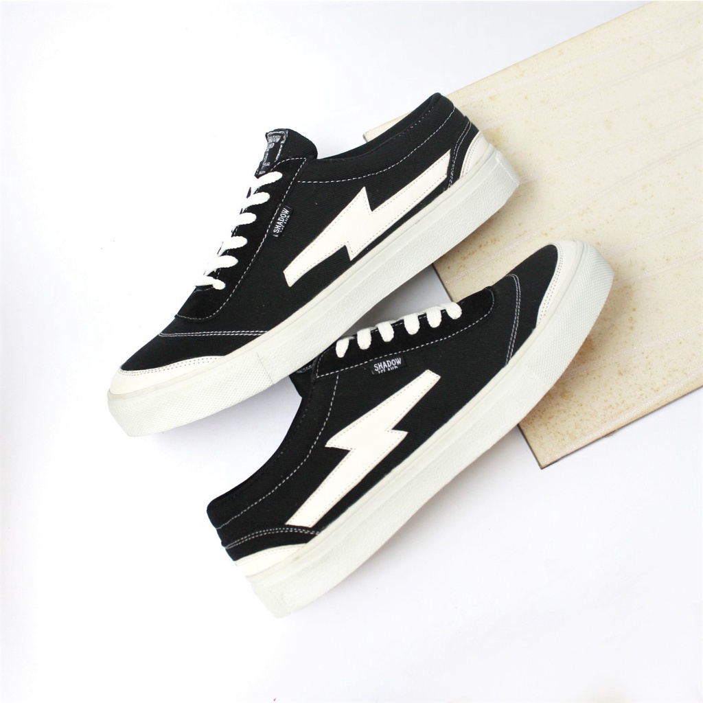 ORIGIN BLACK - Sneakers Kasual Pria Sepatu Skate Kets Unisex - Sniker