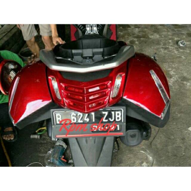 paketan side box yamaha nmax new model dan cover stop plastik mhr nmax.
