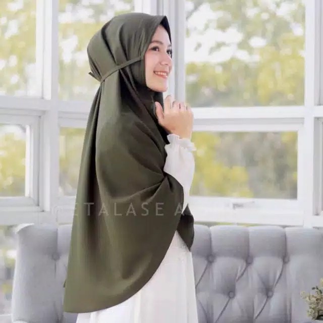 Bergo Maryam Jumbo Wolfis Jilbab Instan Maryam Tali Jumbo