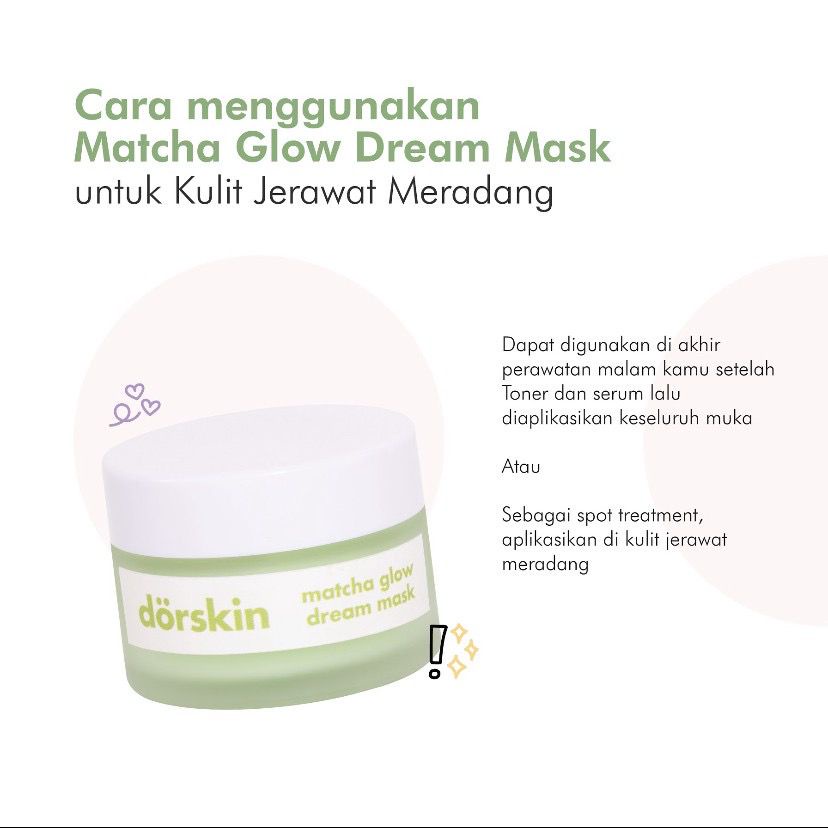 DORSKIN Matcha Glow Dream Sleeping Mask Brightening Masker