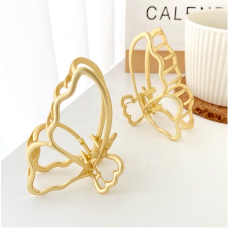 Jedai Logam 8cm Model Kupu Kupu Ala Korea - Jepit Rambut Salon Bahan Besi Motif Butterfly Metal Alloy Hair Claw Clips