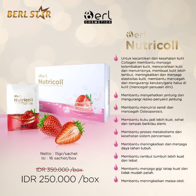 

Nutricoll Berl (Minuman Serbuk Kolagen Rasa Stroberi)