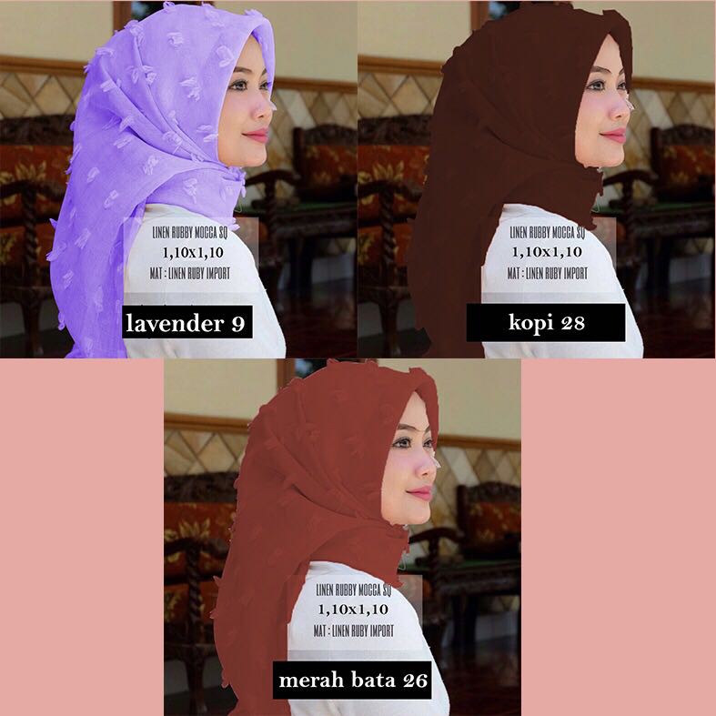 [pasmina rubia NI] Kerudung Wanita Matt Linen Varain Warna