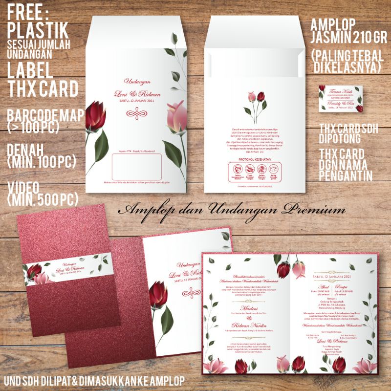 

Undangan premium dengan amplop jasmin