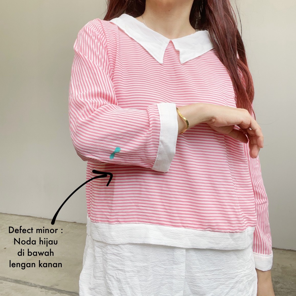 TP329 - BAJU ATASAN BLOUSE KANTOR WANITA SALUR IMPORT MODERN MURAH