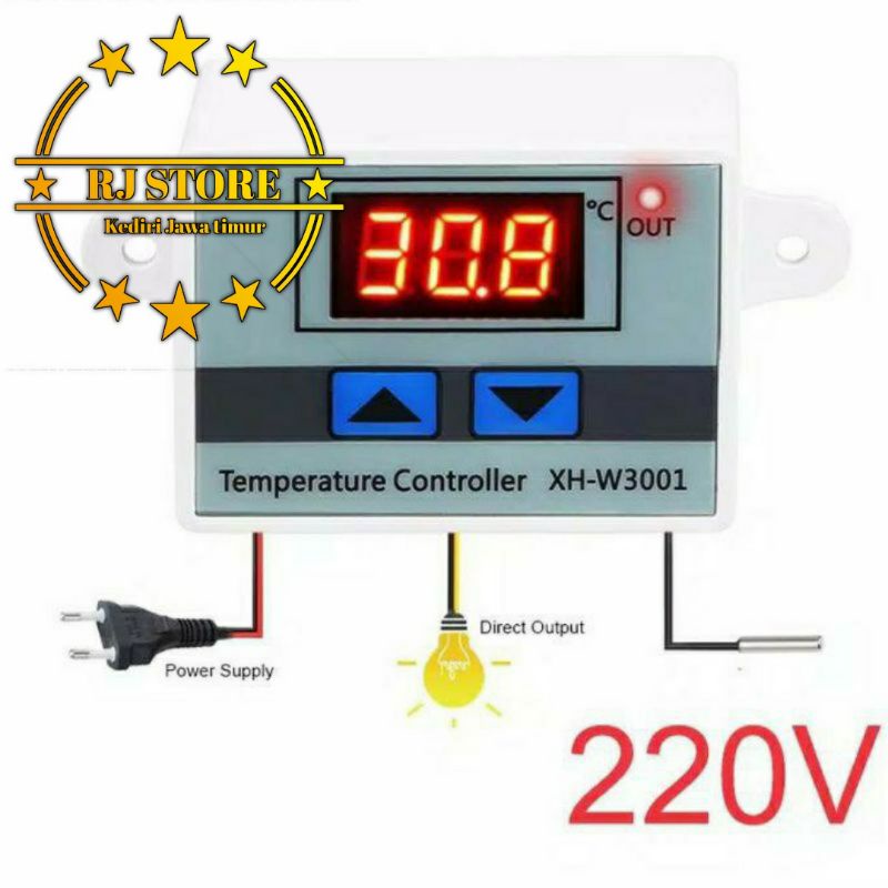 Thermostat Digital AC 220V XH W3001 Termostat Alat Pengatur Suhu Panas Dingin Mesin Tetas 110V