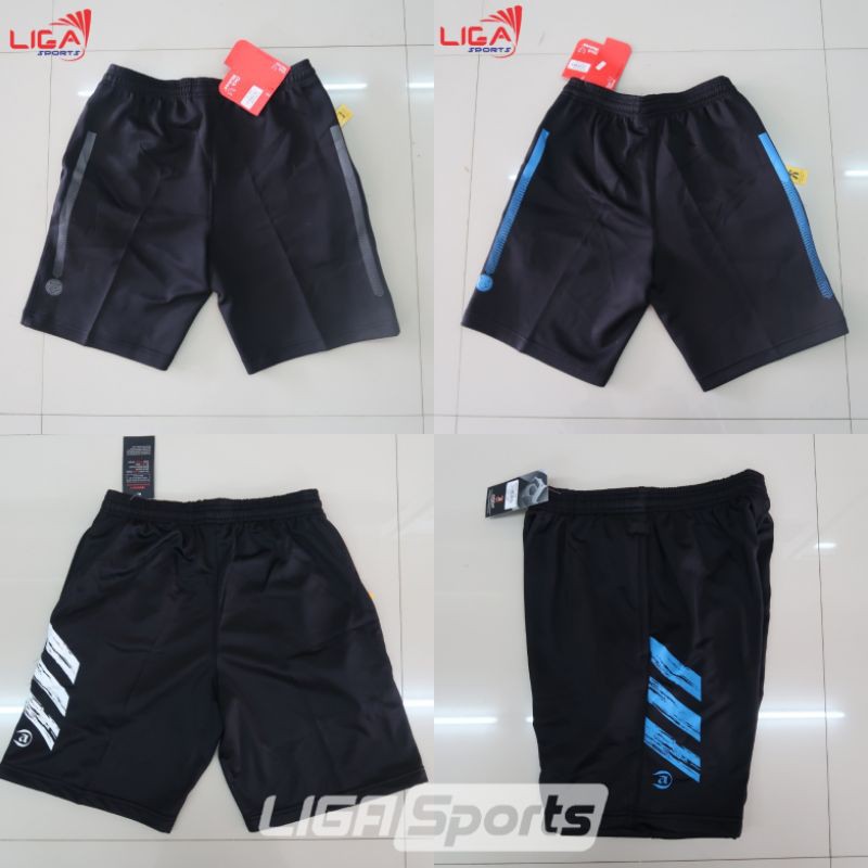 Celana olahraga pendek running Athlet hitam