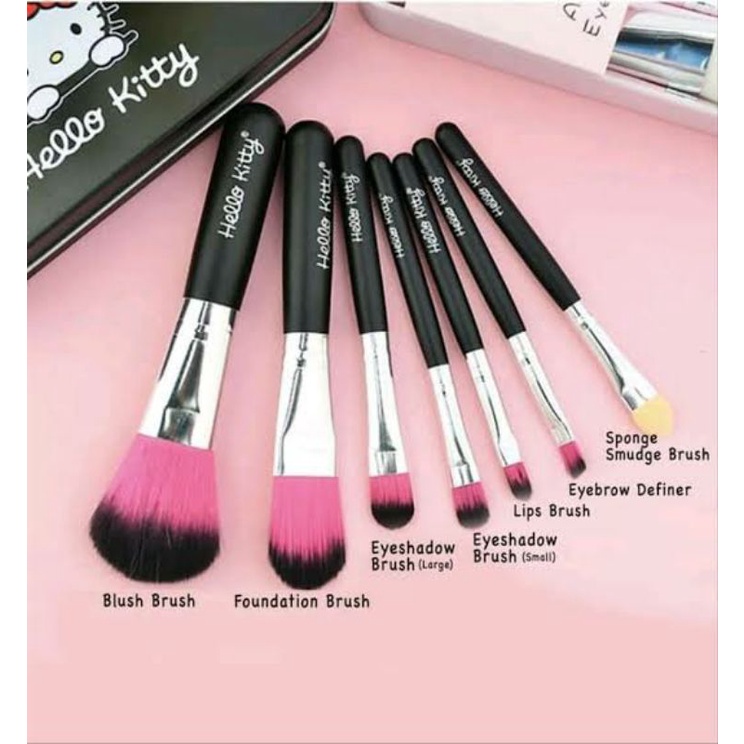 Kosmetik Make Up Brush Kuas Kaleng 7in1 Kuas Make Up Alat Kecantikan Makeup