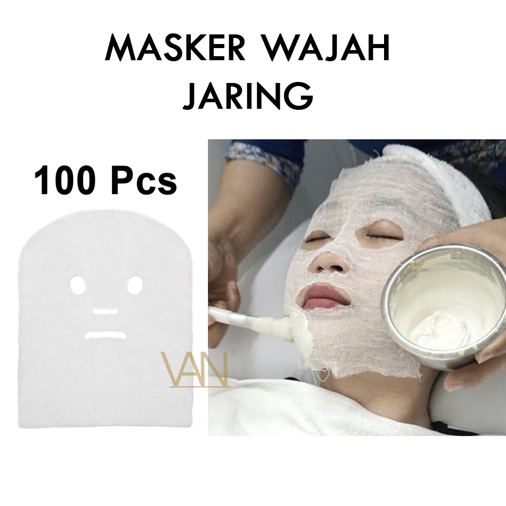 MASKER WAJAH JARING 100pcs / MASKER FACIAL