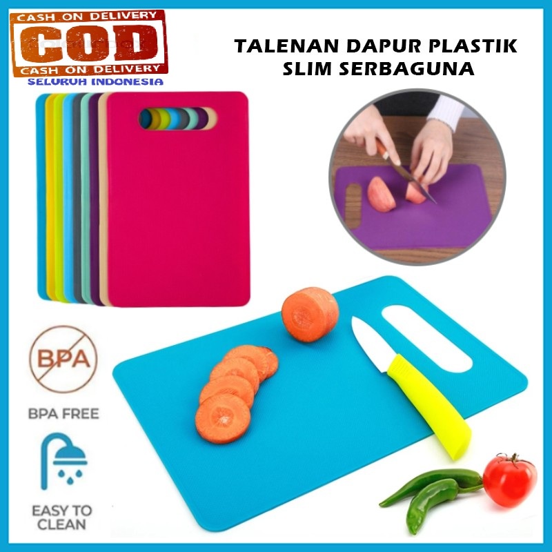 Jual Talenan Plastik Slim Papan Alas Tatakan Pemotong Buah Sayuran