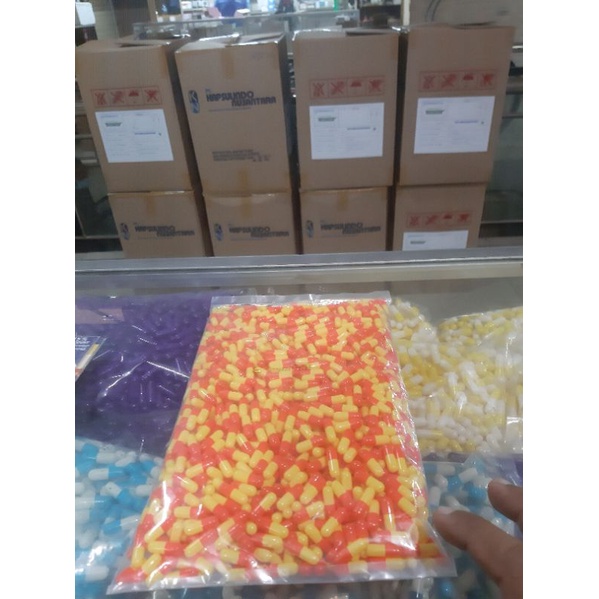 Kapsul kosong no 3 = 100 mg produksi PT KAPSULINDO NUSANTARA