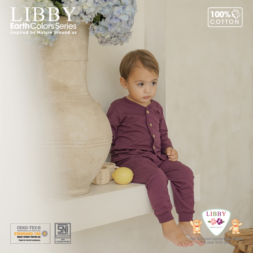 Baju Bayi Setelan Perempuan Laki Laki 0 3 6 9 12 Bulan Setelan Set Atasan Panjang Celana Panjang Libby Earth Comfy Series