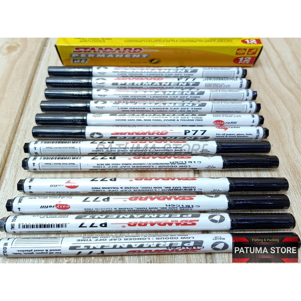

Spidol Standart Permanent Refilable P 77 Ecer Grosir