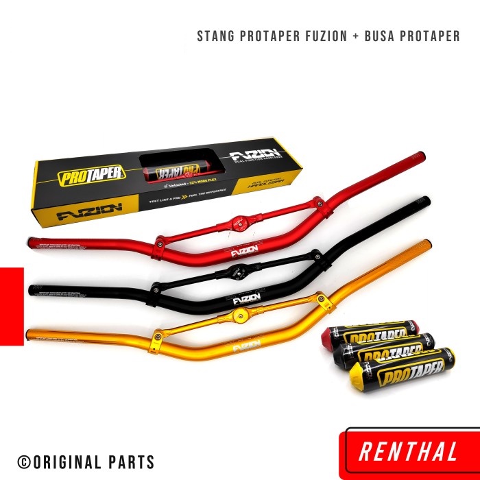 Stang stir Protaper Fusion Fuzion Plus Busa Protaper Klx Crf Trail Vixion Hitam merah gold