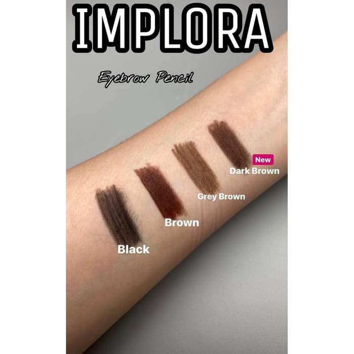 IMPLORA PENSIL ALIS 2IN1 EYEBROW PENCIL 100% ORIGINAL BPOM