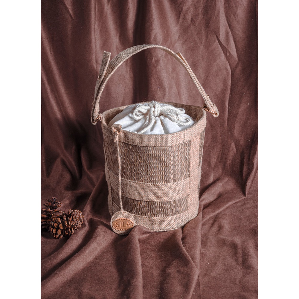 Tas Handmade Lucu Tas Karung Tas Wanita Tikar Unik Sling Bag - Bubble Bucket Bag