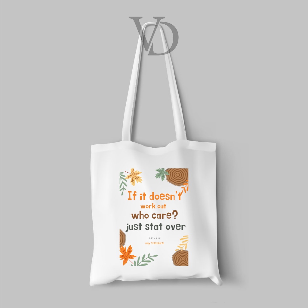 tote bag kanvas quotes treasure / totebag korea