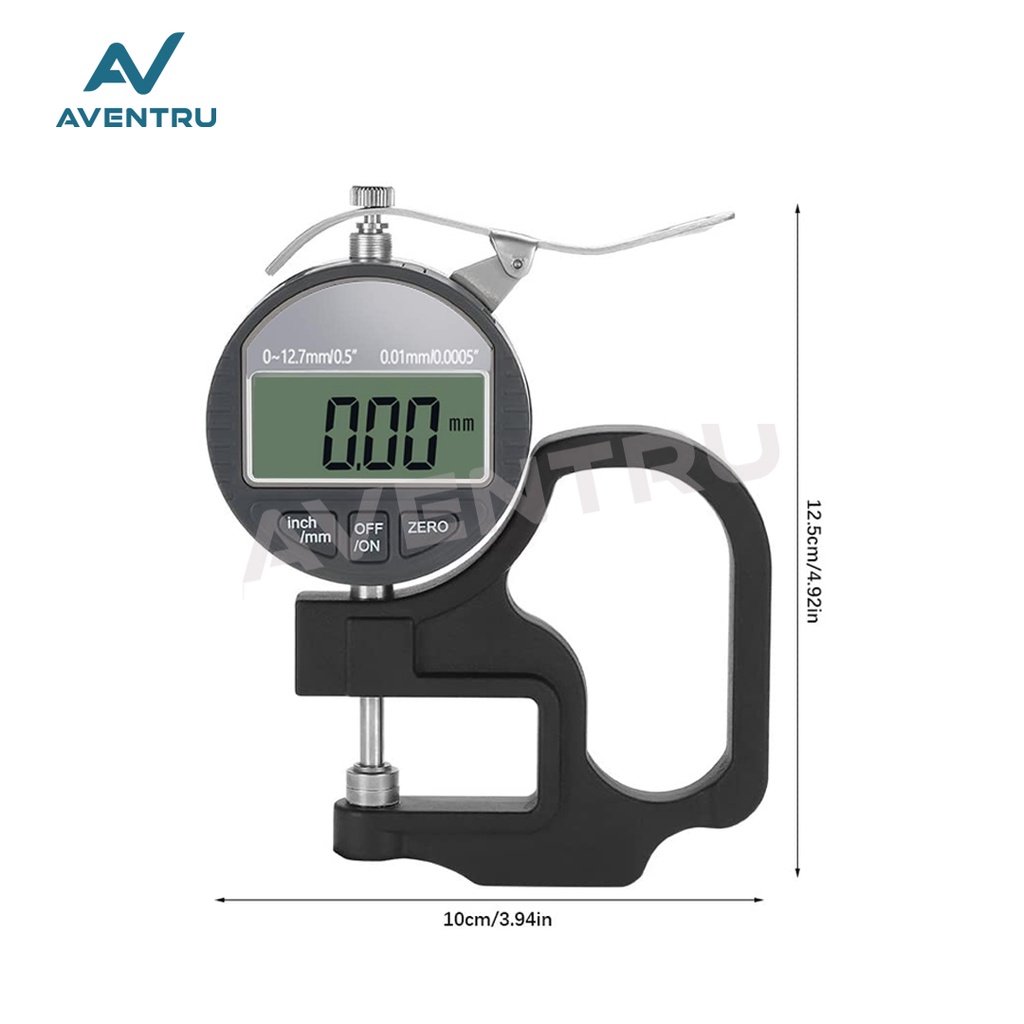 Thickness Gauge Digital/Alat Ukur Ketebalan Logam Plastik Kertas Kawat Kain Kulit