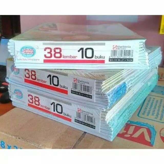 

Buku Tulis Sinar Dunia isi 38 lembar / Pack/ isi 10 Buku Tulis sidu