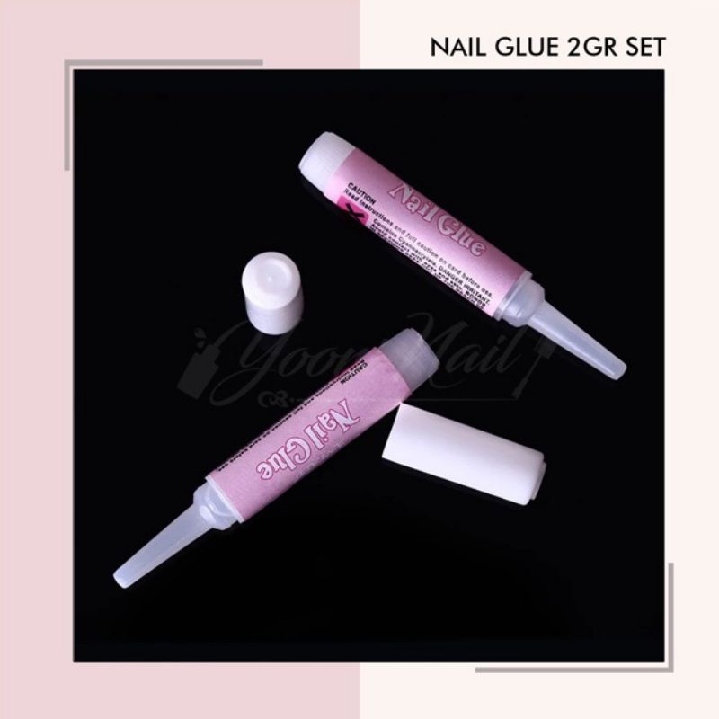 10pcs mini nail glue 2gr lem kuku palsu 2grams nail art glue 2 gr false nail glue lem kuku kecil