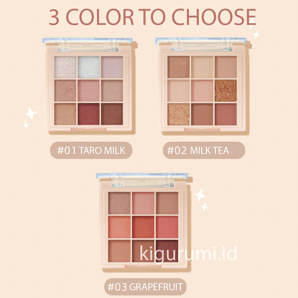 HLLR Korean Eyeshadow Pallete Murah Matte Eyeshadow Palet Waterproof 9 Warna XX058