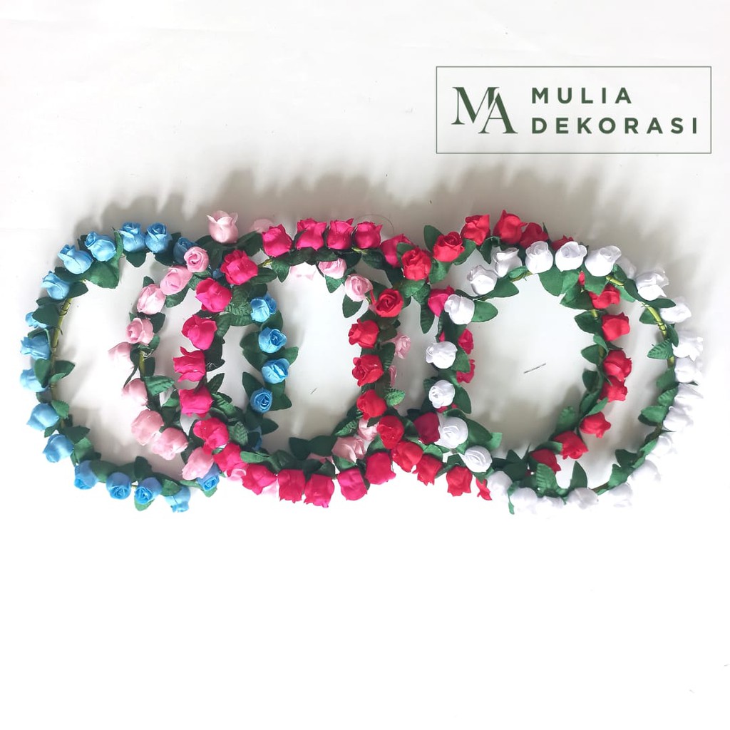 Bando Mahkota Bunga Flower Crown Dewasa Bridal Shower Lamaran