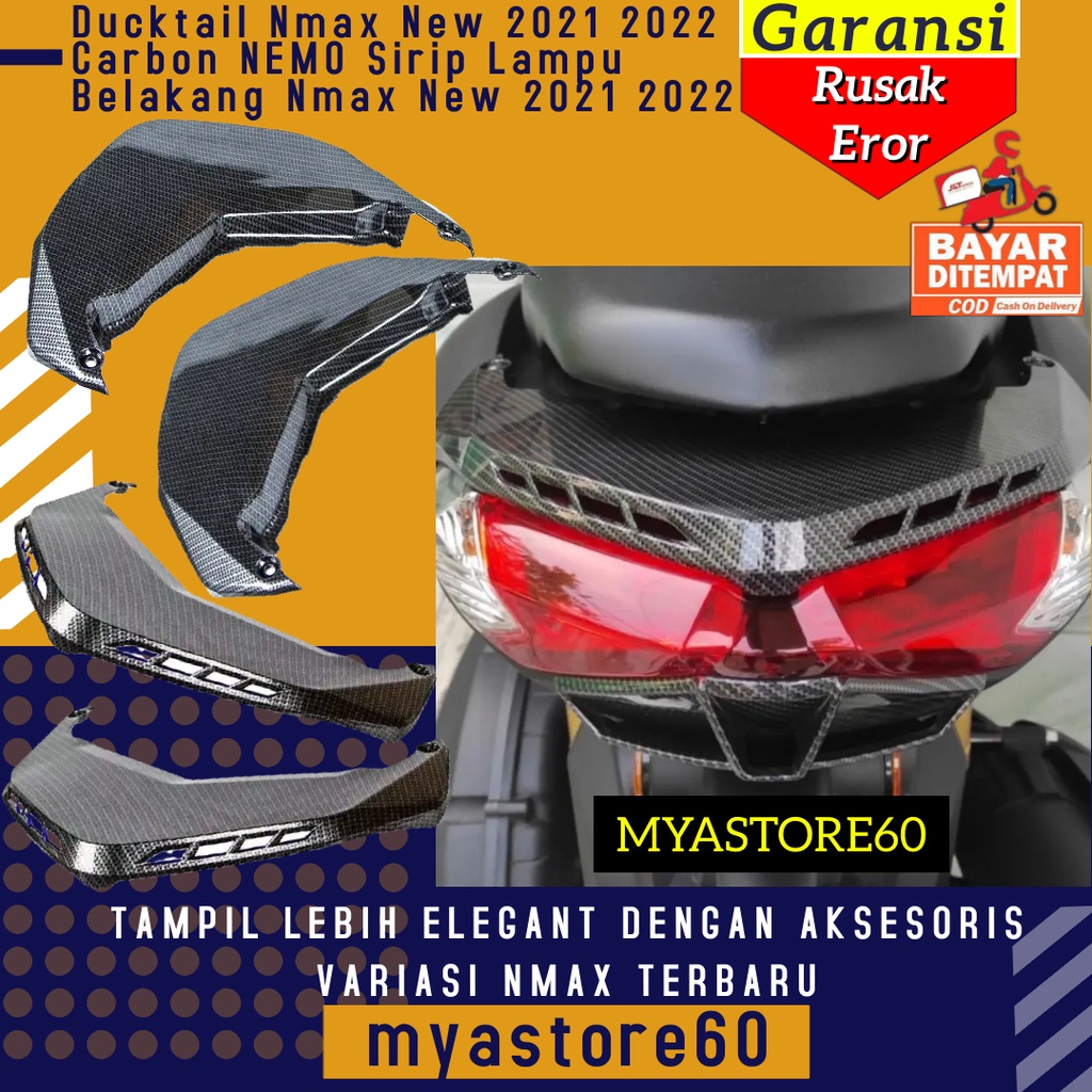 Ducktail Duktail Nmax N max New 2021 2022 Carbon NEMO Dacktail Aksesoris Variasi Karbon Nmax New 2021 2022 Original Nemo Terbaru