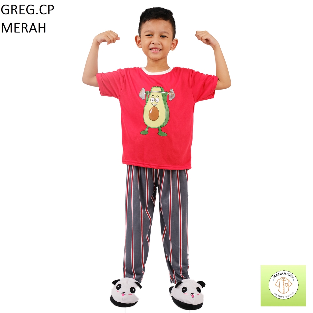 Hanamichi GREG.CP Baju Setelan Anak Lengan Pendek