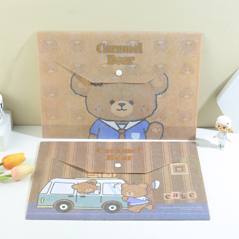 MAP Folder Caramel Bear A4 Coklat Premium Import