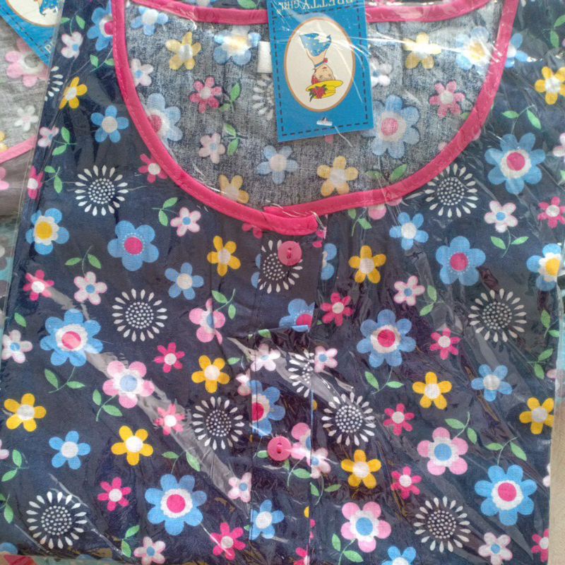 Piyama Cp set celana panjang Katun Motif Bunga Pretty girl-Kode 15-A