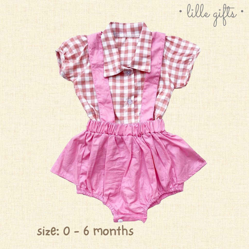 Candy Set - Jumper Setelan Baju Bayi Perempuan - Size Baby 0 - 6 Bulan - Lillegifts