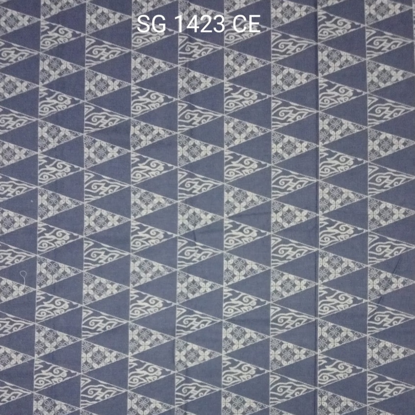 Kain Jacquard Denim atau Jeans Motif Batik SG_1423