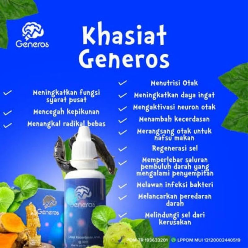 GENEROS speech delay mengatasi telat bicara nutrisi vitamin otak anak meningkatkan daya ingat