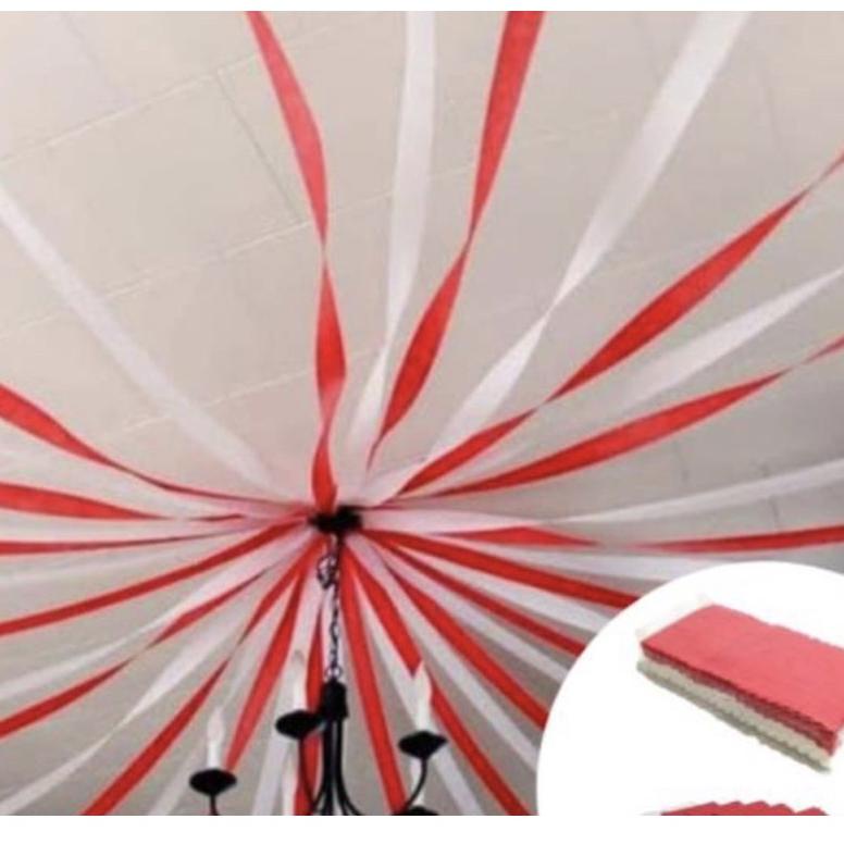 

(PROMO MCF77) Kertas Krep. Hiasan Merah putih. Dekorasi ulang tahun. Kertas hias ☆