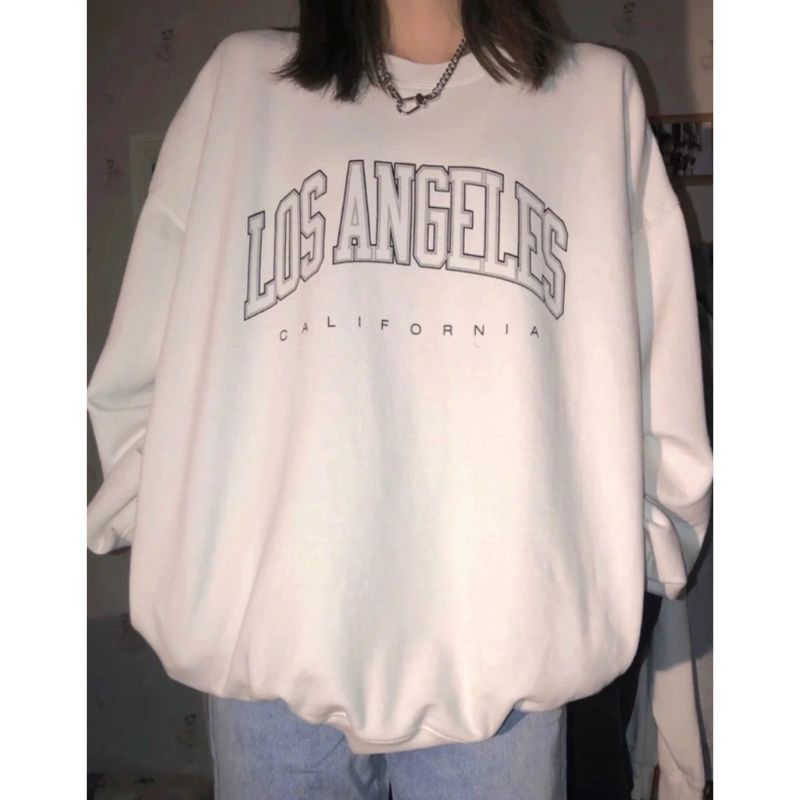 (S - 6XL) Sweatshirt LOS ANGELES Urban Style BIGSIZE Unisex Sweater LA CALIFORNIA StreetWear Loose Long Sleeve Fleece Premium