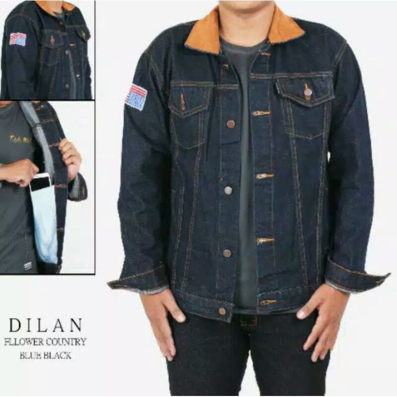 JAKET DILAN 1990 DENIM TRUCKER KERAH OREN JAKET JEANS PRIA LEVI